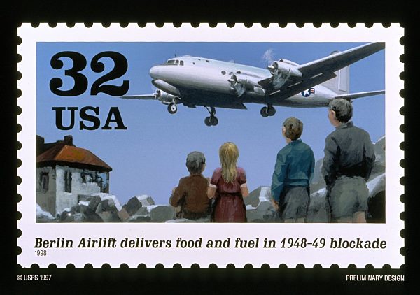 US-Sondermarke "50 Jahre Berliner Luftbrücke"