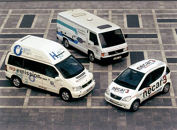 Die Brennstoffzellen-Fahrzeuge der Daimler-Benz AG