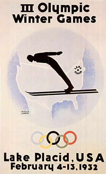 Olympische Winterspiele 1932 in Lake Placid - Plakat