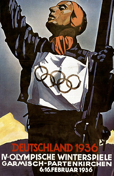 Olympische Winterspiele 1936 in Garmisch-Partenkirchen - Plakat