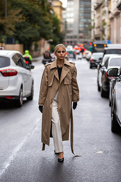 Italy: Milan outside the Hugo Boss fashion show