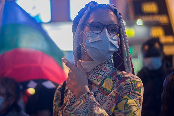 Anti-racist demonstration in the center of Madrid