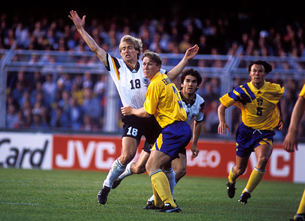 UEFA Fussball Europameisterschaften 1992 in Schweden Halbfinale Deutschland-Schweden