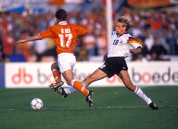 UEFA Fussball Europameisterschaften 1992 in Schweden Spiel Holland - Deutschland
