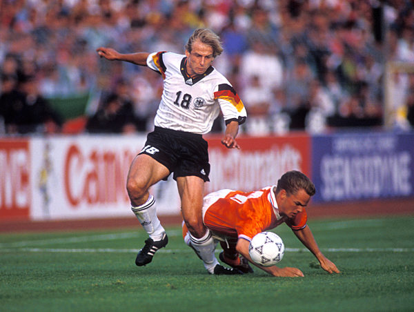 UEFA Fussball Europameisterschaften 1992 in Schweden Spiel Holland - Deutschland