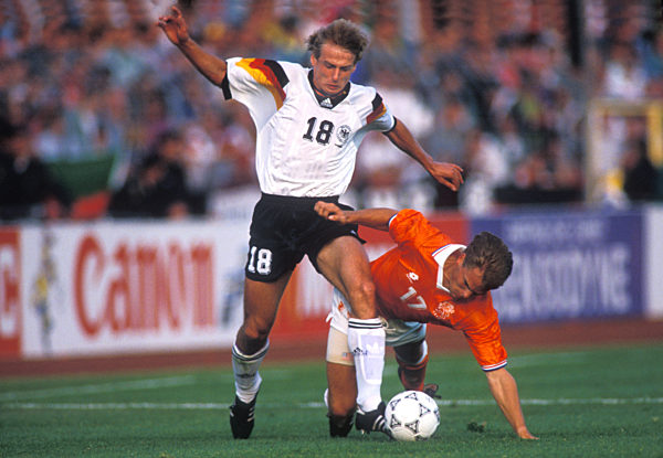 UEFA Fussball Europameisterschaften 1992 in Schweden Spiel Holland - Deutschland