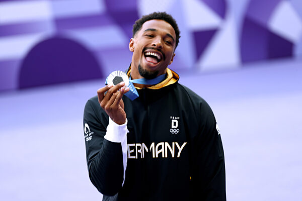 1.Tag Leichtathletik 10-Kampf Maenner  Siegerehrung
Paris Olympische Spiele 2024
04. 08. 2024 Paris