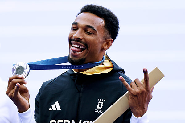 1.Tag Leichtathletik 10-Kampf Maenner  Siegerehrung
Paris Olympische Spiele 2024
04. 08. 2024 Paris