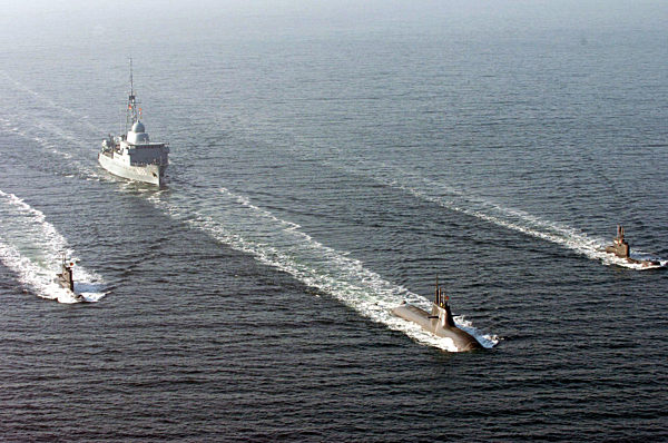 U-Boote auf der Ostsee bei Eckernförde