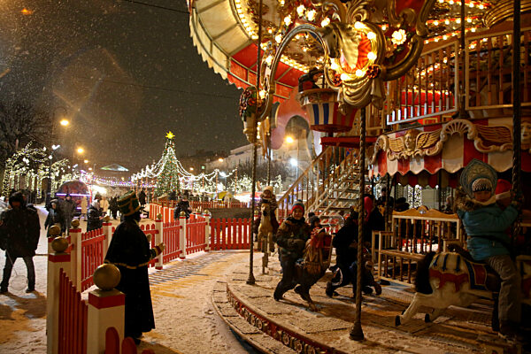 Christmas Fair in the center of St. Petersburg
