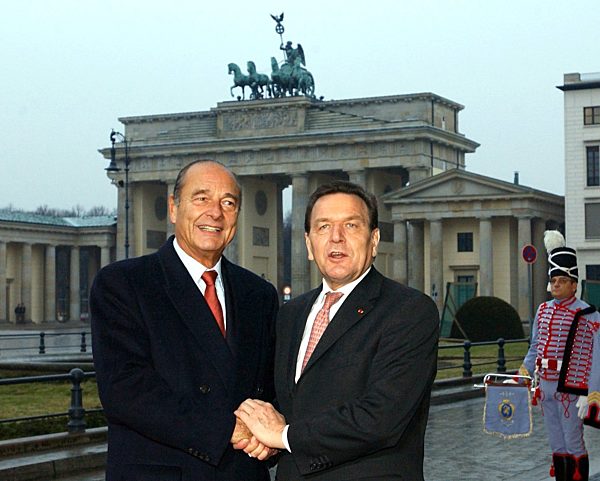French president Chirac inaugurates new French Embassy to Germany