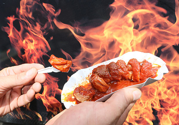 Currywurst, extra scharf