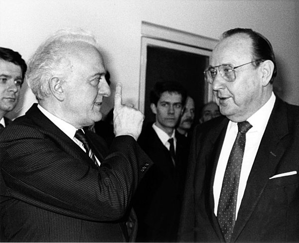Hans-Dietrich Genscher und Eduard Schewardnadse