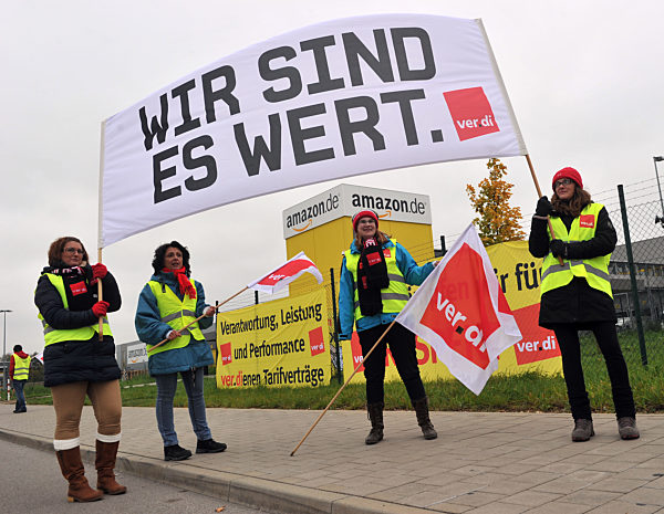 Streik Amazon Graben