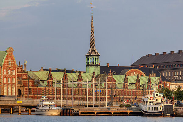 View on the Borsen, former stock exchange in the centre of Copenhagen, Inner City, Copenhagen