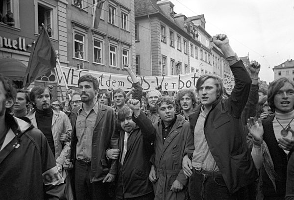 Demonstration against ban of SDS of Heidelberg
