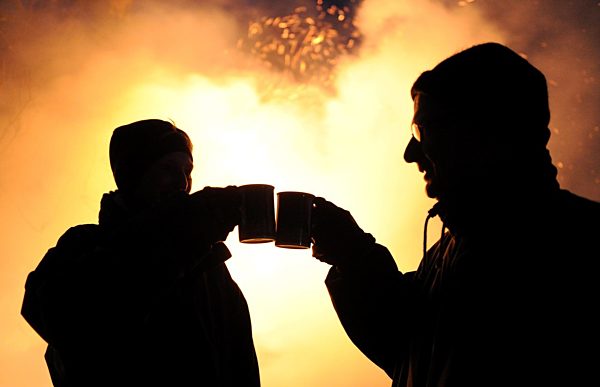 Traditionelles Biikefeuer