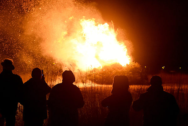 Biikefeuer am Nordseestrand