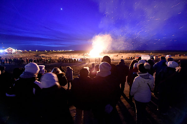 Biikefeuer am Nordseestrand