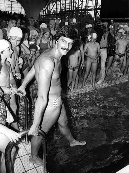 Mark Spitz wirbt für Bademoden