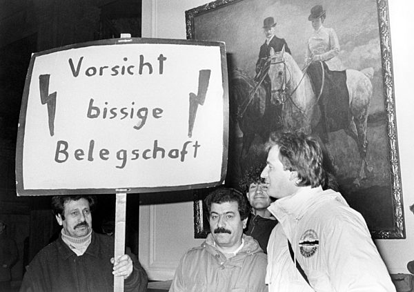 Resistance against closing-down of Krupp-Hüttenwerke in Duisburg-Rheinhausen
