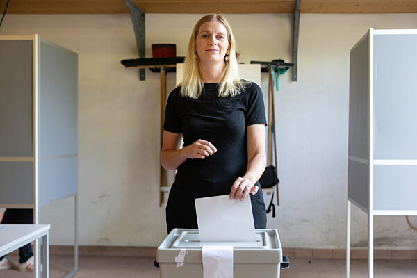 Landtagswahl in Thüringen - Stimmabgabe Henfling