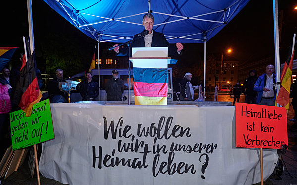 Pegida Kundgebung in Cottbus