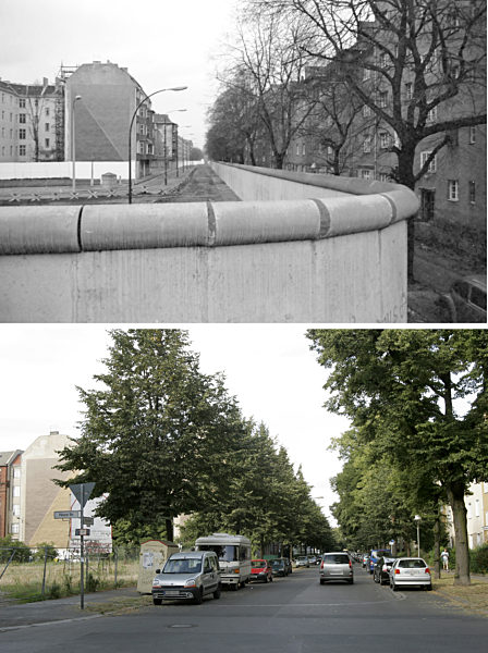 Berliner Mauer - Bouché-/Harzer Straße 1982/2009