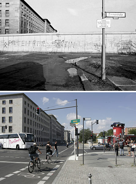 Berliner Mauer - Zimmer-/ Ecke Wilhelmstraße 1982