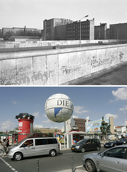 Berliner Mauer - Zimmer-/ Ecke Wilhelmstraße 1982/2009