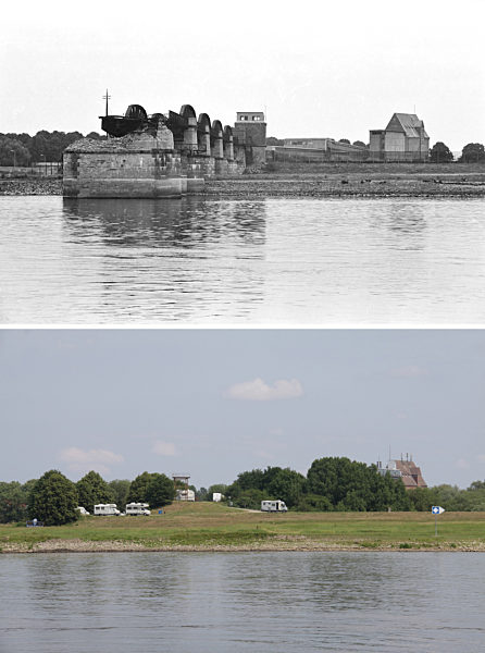 Innerdeutsche Grenze - Elbbrücke Dömitz (Eisenbahn) 1982/2011