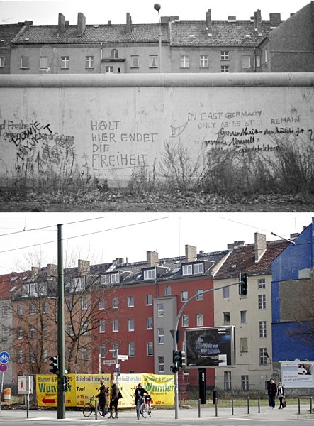Berliner Mauer - Bernauer Straße 1982/2010
