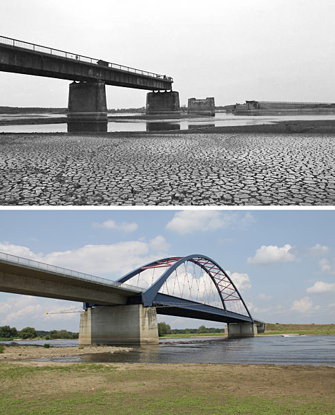 Inner German Border - Elbe bridge Doemitz 1984/2011