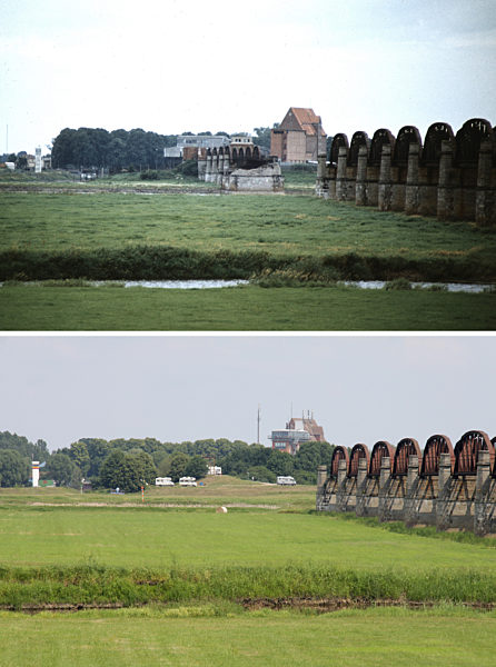Innerdeutsche Grenze - Elbbrücke Dömitz (Eisenbahn) 1984/2011