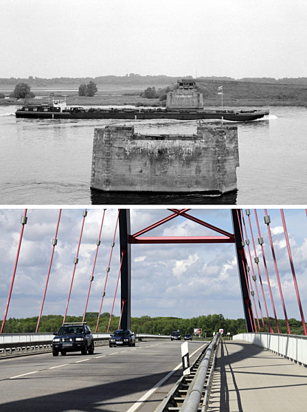 Inner German Border - Elbe bridge Doemitz 1982/2011