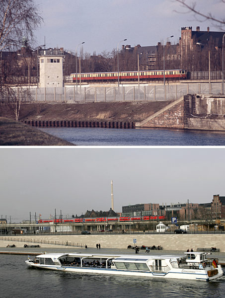 Berlin Wall - Spree waterfront 1982/2008