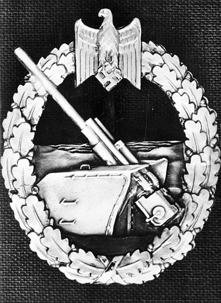 II. WK - Kriegsabzeichen für die Marineartillerie 1942