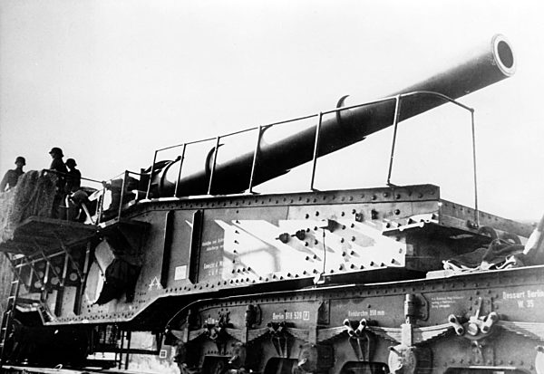 II. WK - Deutsche Wehrmacht - Eisenbahngeschuetze 1943