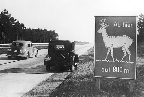 III. Reich - Reichsautobahn Wildwechsel 1937