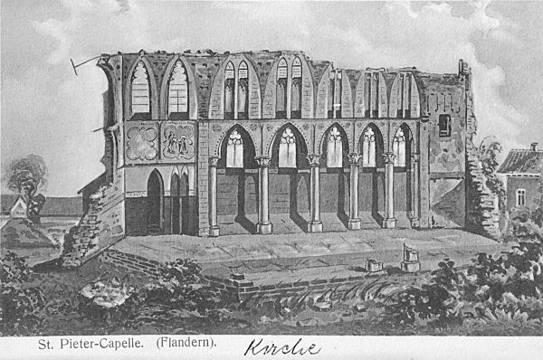 I. WK - Flandern - Zerstörte Bauwerke 1915