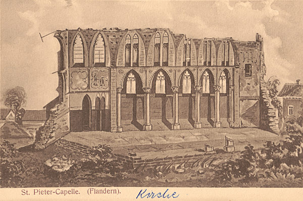 I. WK - Flandern - Zerstörte Bauwerke 1915