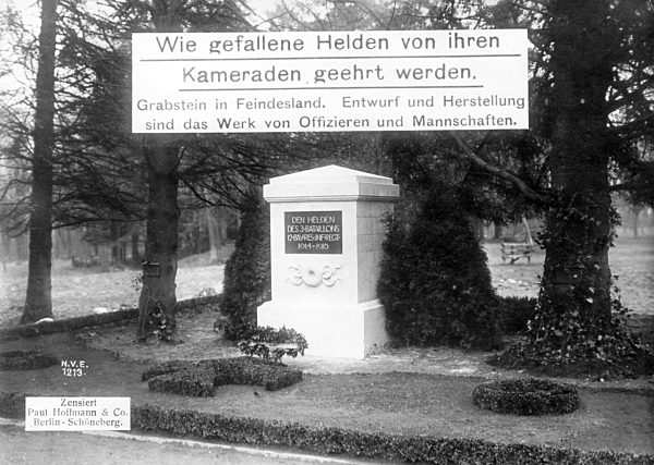 I. WK - Westfront - Deutsches Grabdenkmal 1915