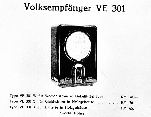 III. Reich - Volksempfänger VE301