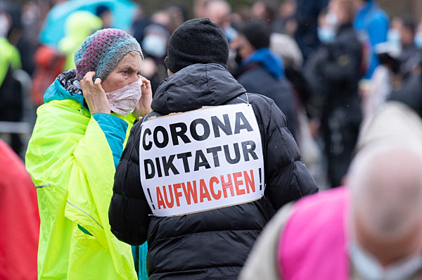 Demonstration der Initiative «Querdenken» in Frankfurt