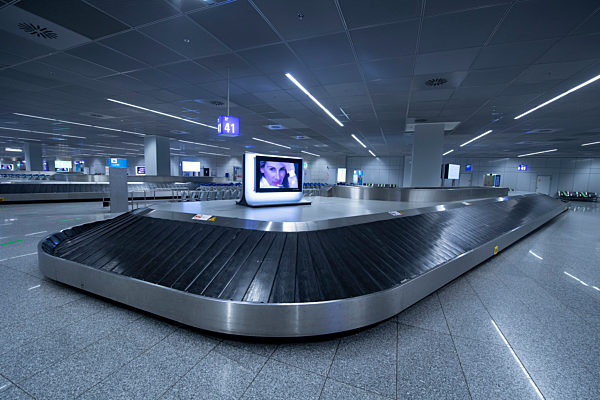 Geschlossenes Terminal 2 am Flughafen Frankfurt