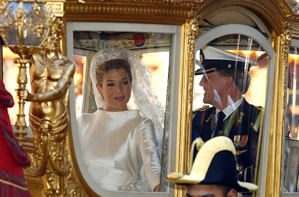 Willem & Maxima heiraten: Fahrt in der goldenen Kutsche