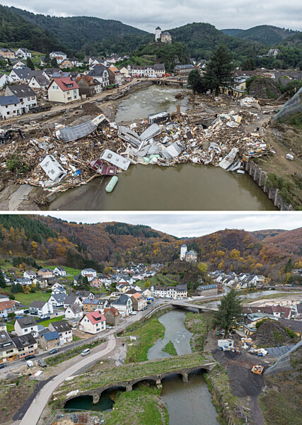 Nach der Flutkatastrophe - Menschen im Ahrtal erschöpft