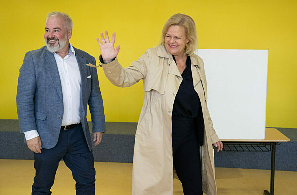 Landtagswahl Hessen - Stimmabgabe Faeser