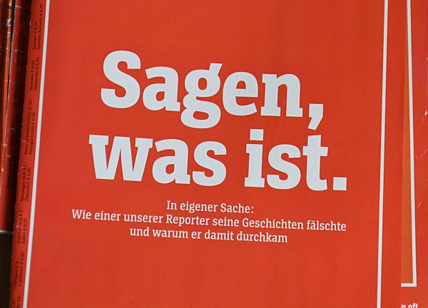 Titel des Nachrichtenmagazins " Der Spiegel", Sagen was ist,