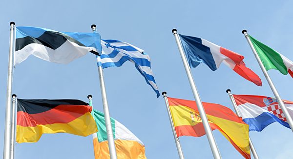 Europaparlament- Fahnen